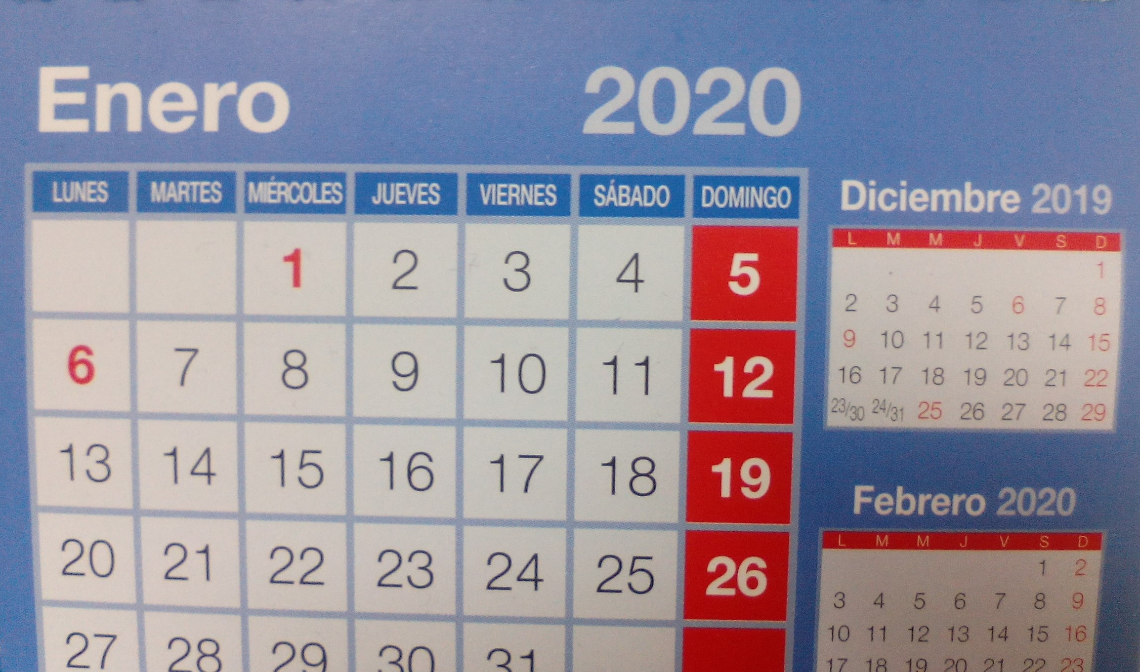 2020 Calendario