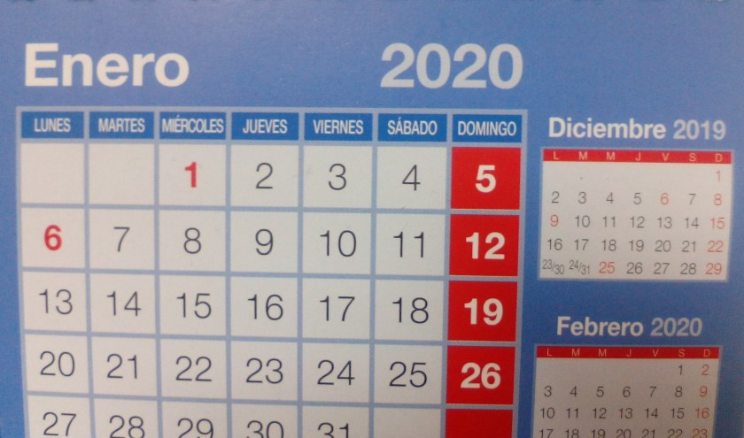 2020 Calendario